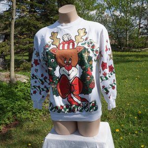 Holly Jolly Reindeer Holiday Sweater